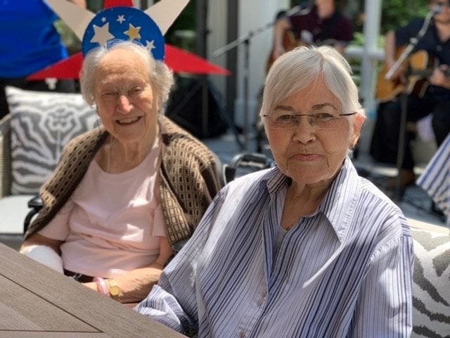 two women elderly residents