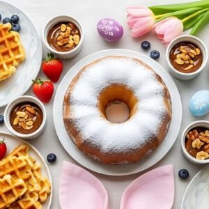 Easter themed brunch spread