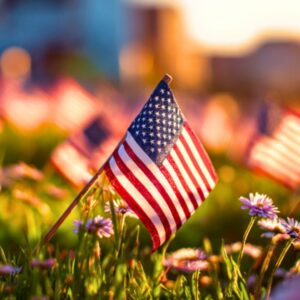 American flags