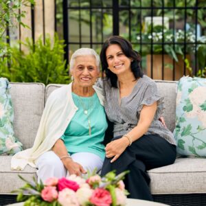 Senior lady and her daughter