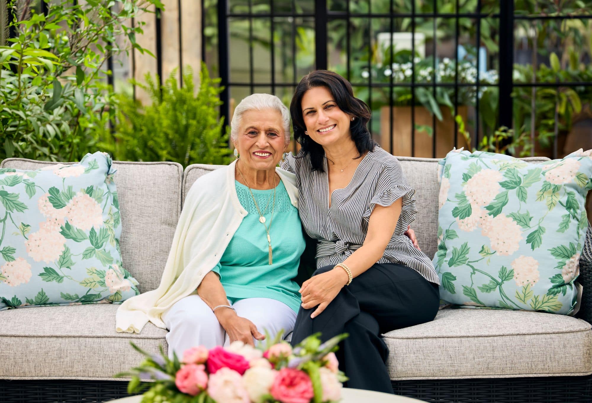 Senior lady and her daughter
