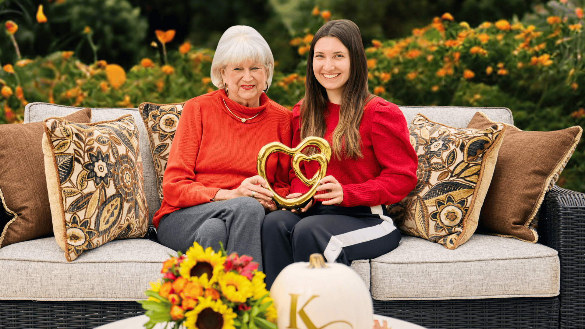 Senior lady and her grand-daughter